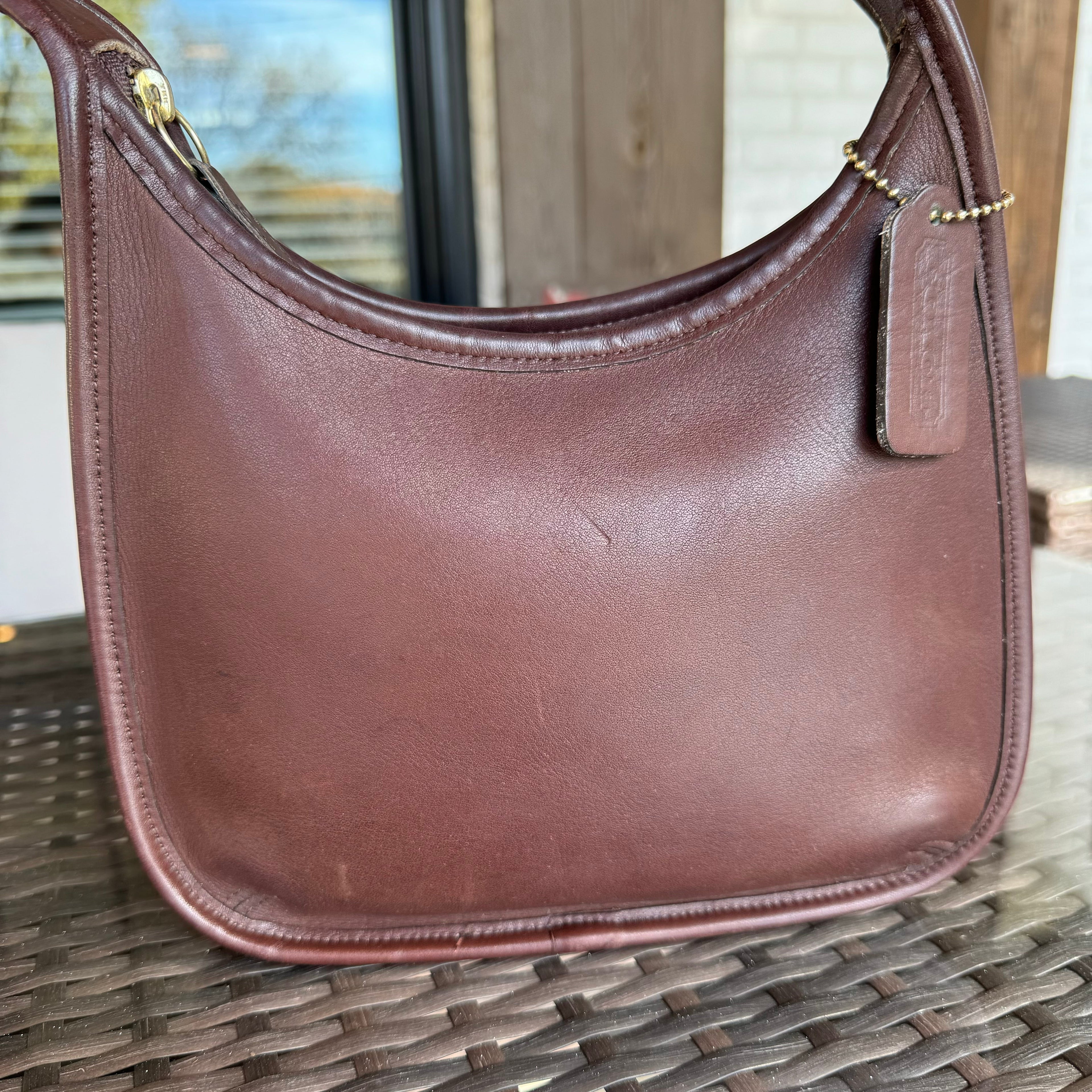 Vintage Coach Mahogany Brown 9020 Mini Ergo Zip🖤🍫