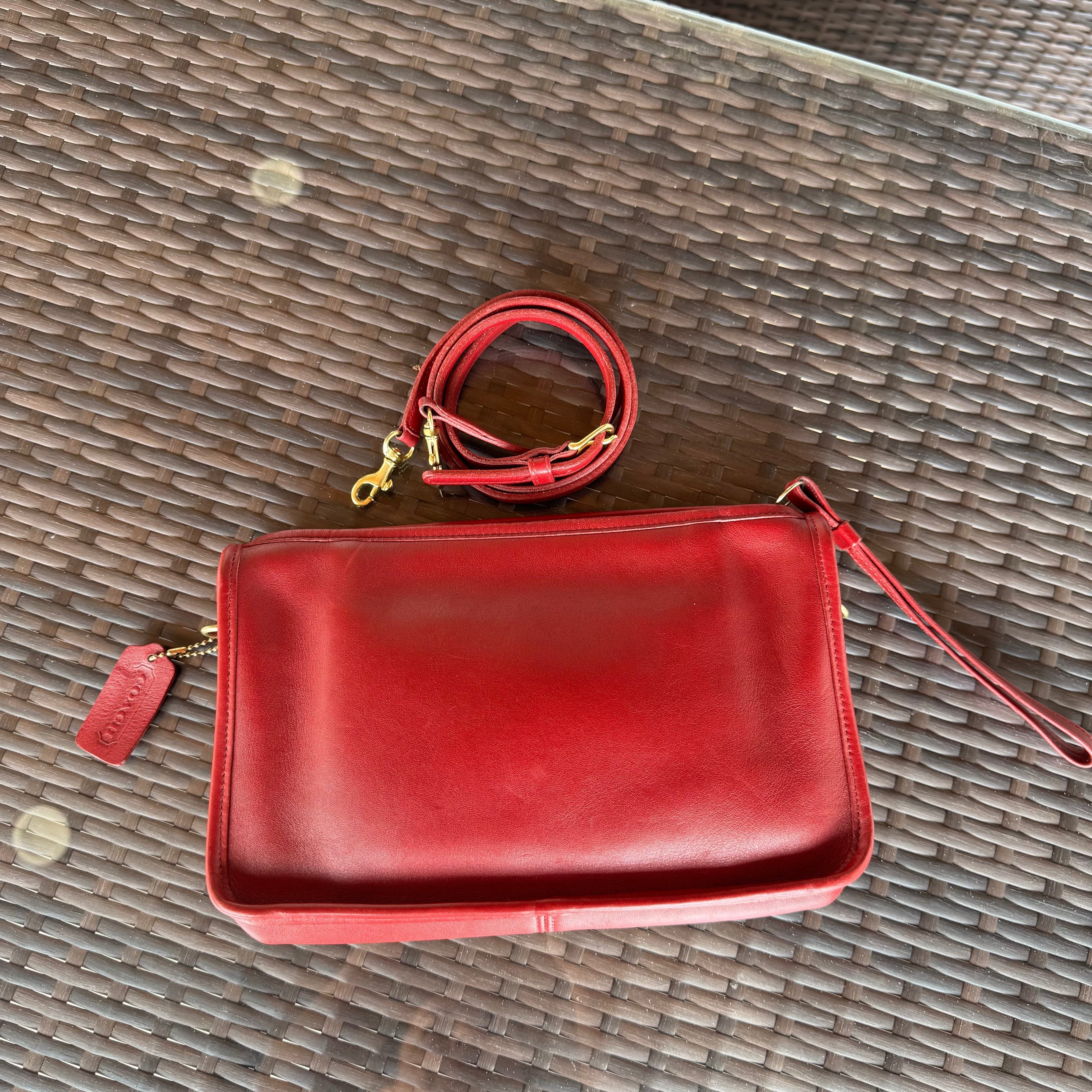 Vintage Coach Red Basic Bag 9455🍎🔥