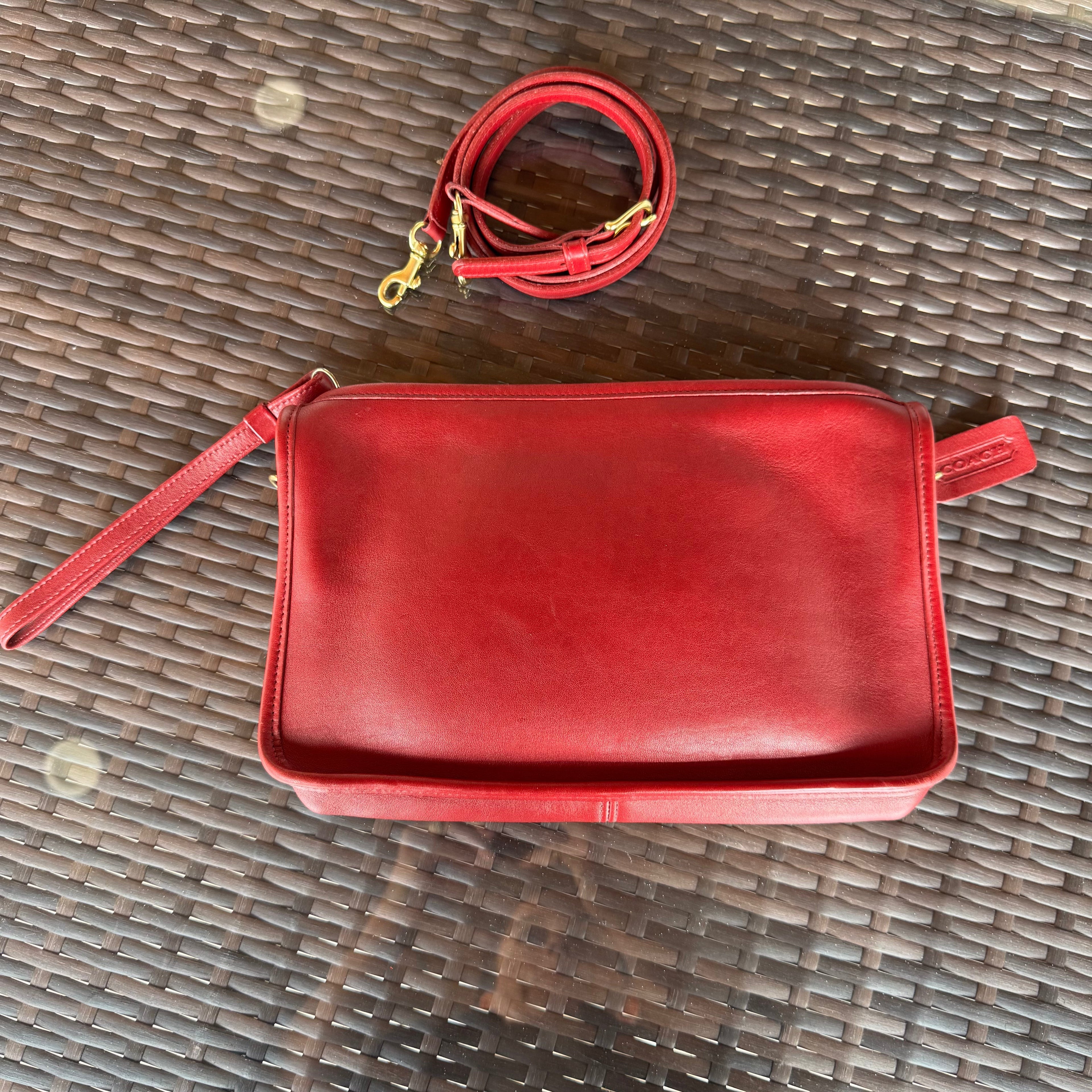 Vintage Coach Red Basic Bag 9455🍎🔥