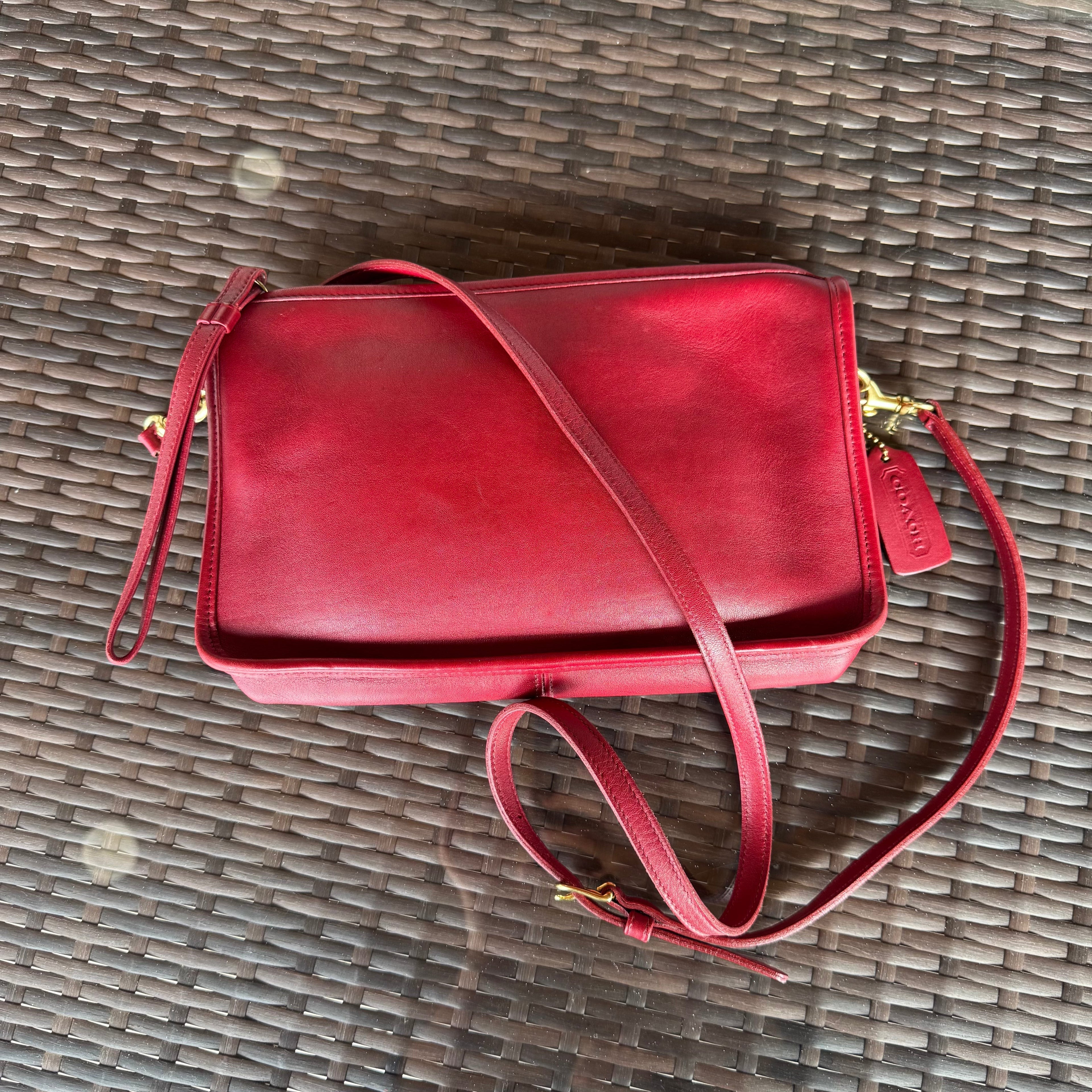 Vintage Coach Red Basic Bag 9455🍎🔥