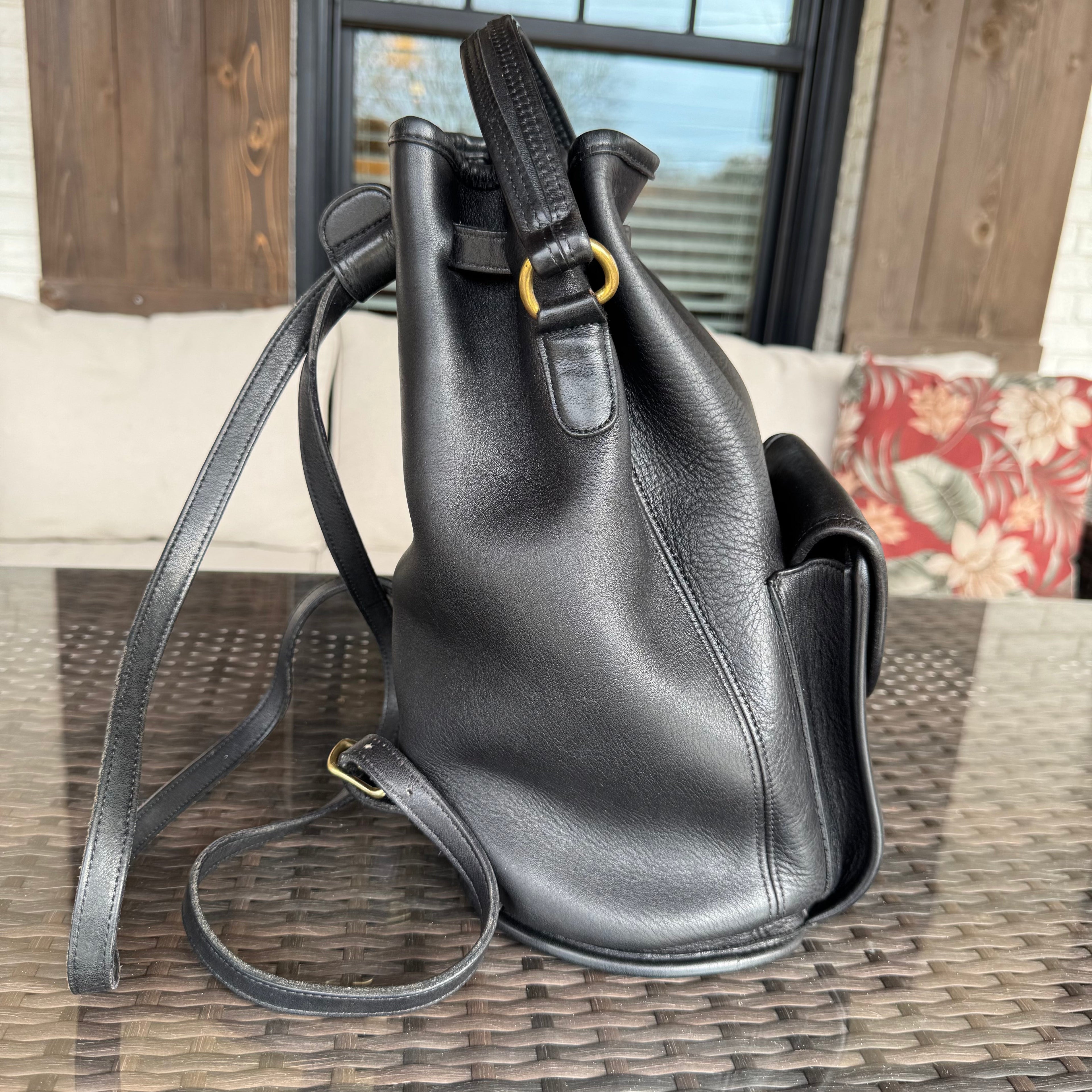 Vintage Coach Black Handle Backpack 9992🖤🍫