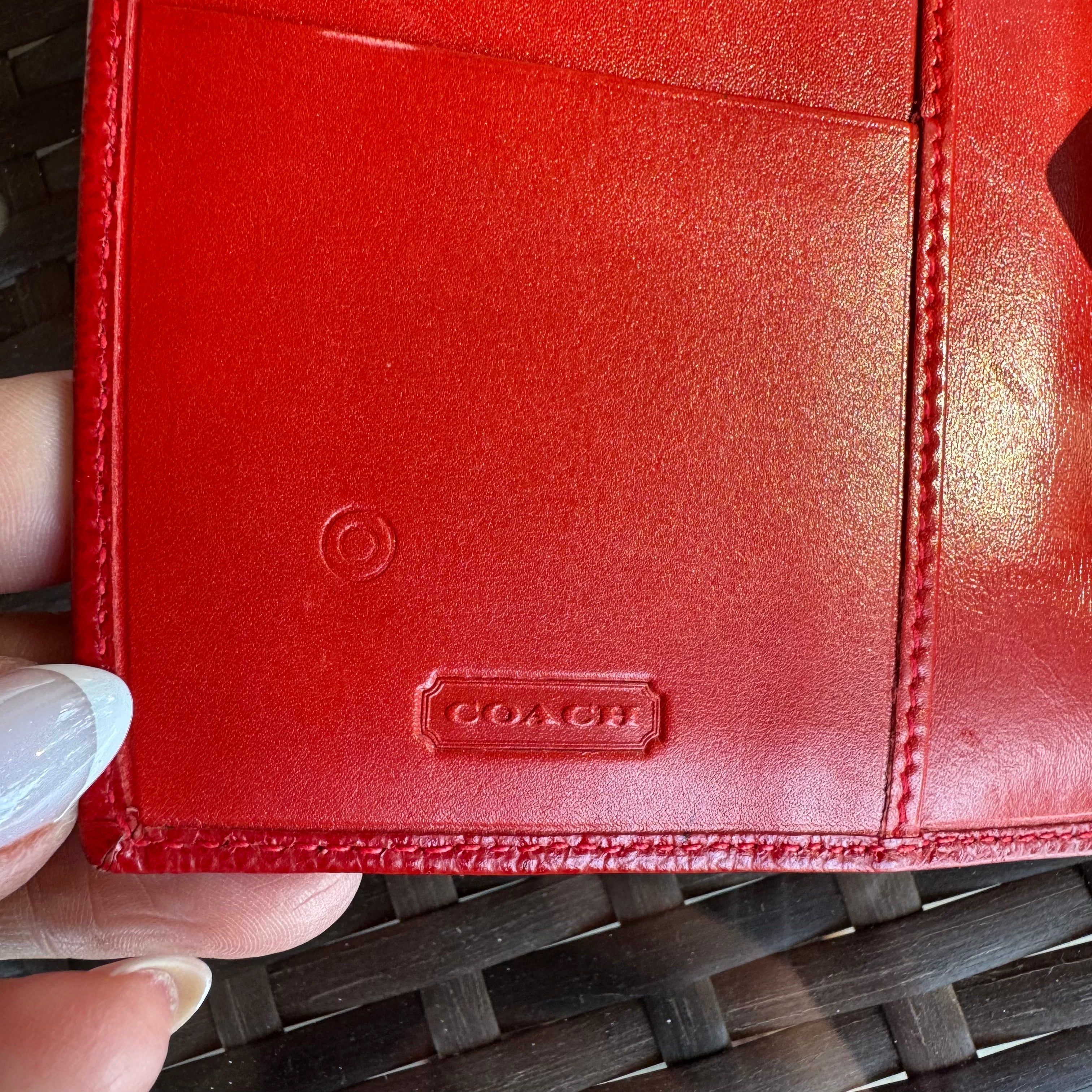 Vintage Coach Red Madison Pocket Organizer 4489🍒❤️🔥