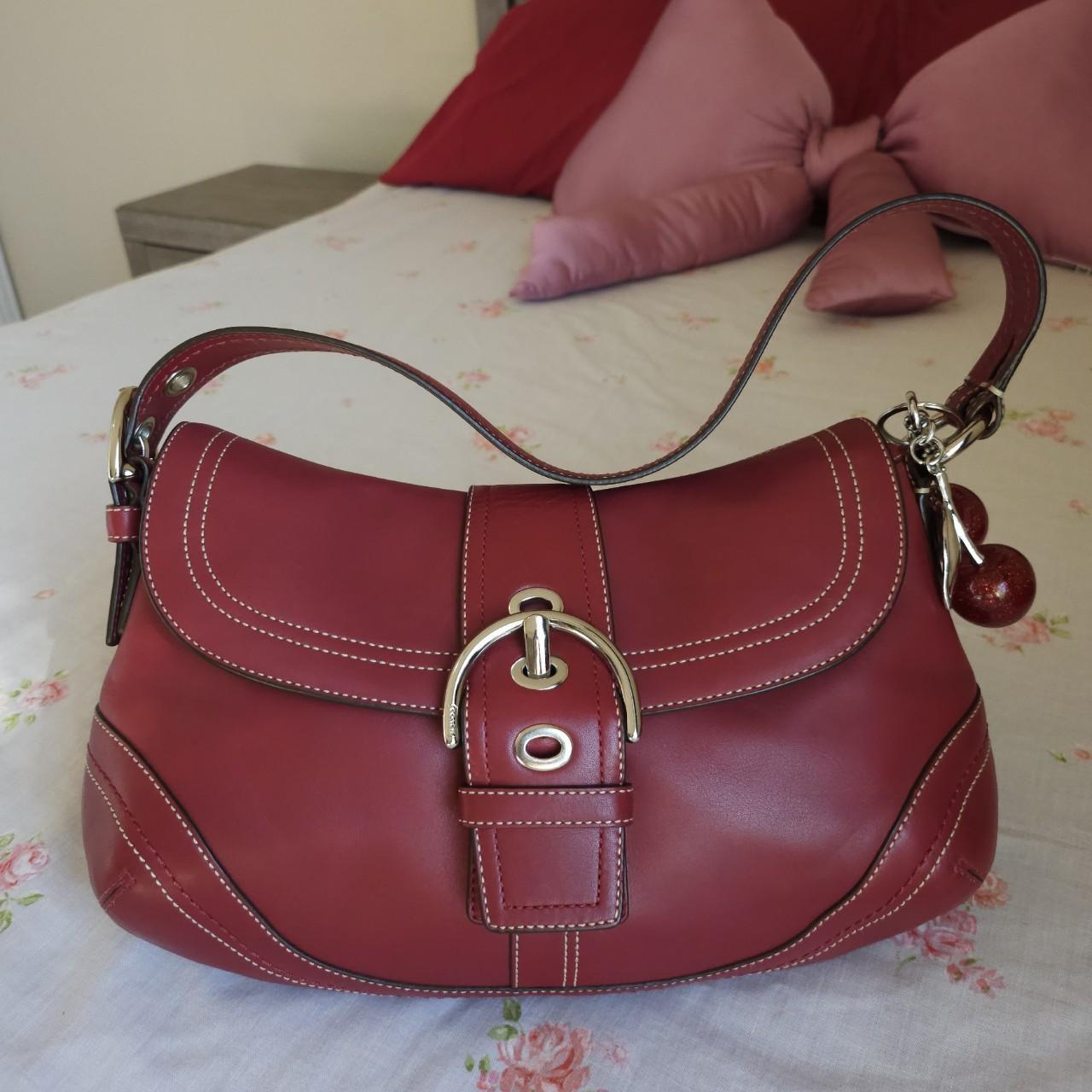 ❤️ Vintage Y2K Coach Dark Red Soho Buckle Shoulder Purse ❤️