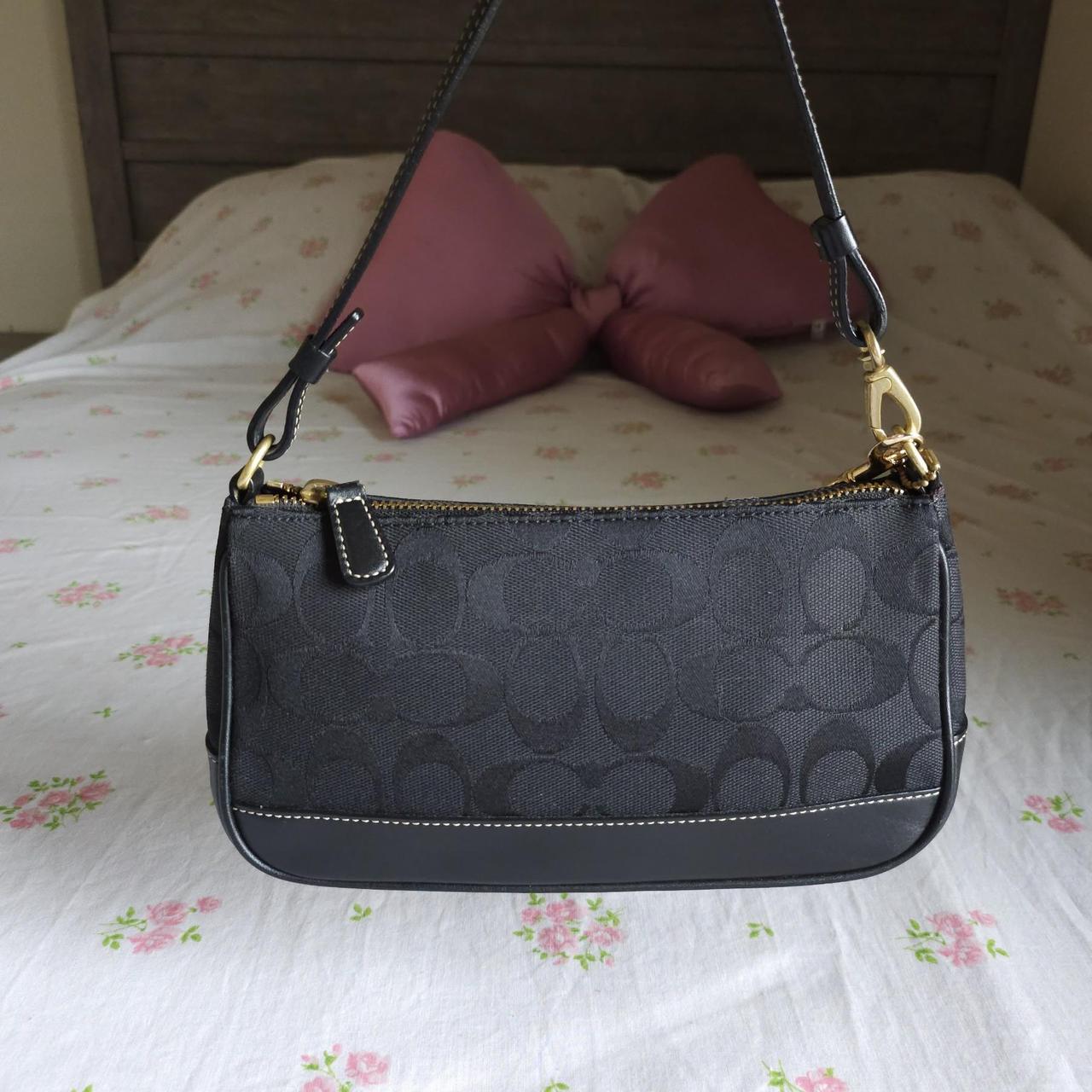 ❤️ Vintage Y2K Coach Demi Black Gold Shoulder Bag Purse ❤️