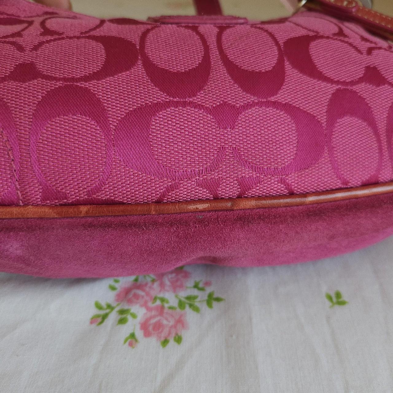 Y2K Vintage Coach Barbie Pink Suede Mini Demi Buckle Shoulder Bag🌺🩷