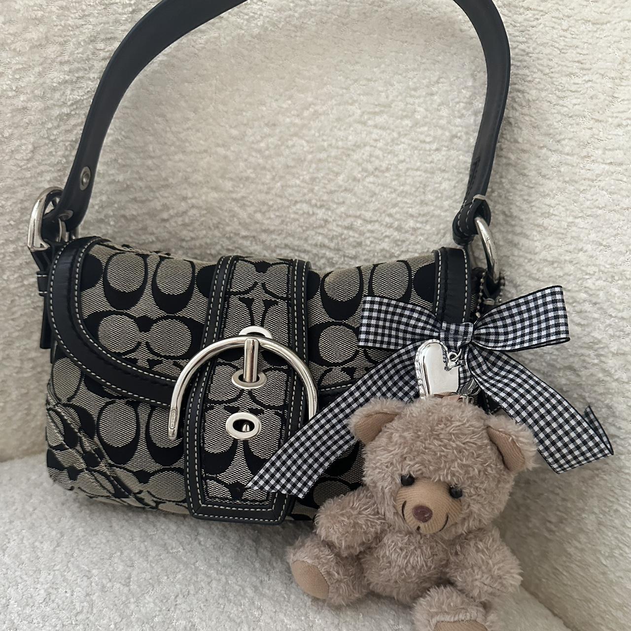 š©·šVintage soho coach purse in light gray and blackš©·š