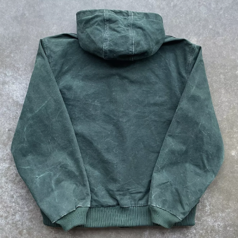 Vintage Carhartt Hooded Jacket Spruce Green 2000s Mens Large J168-SPC RARE COLOR