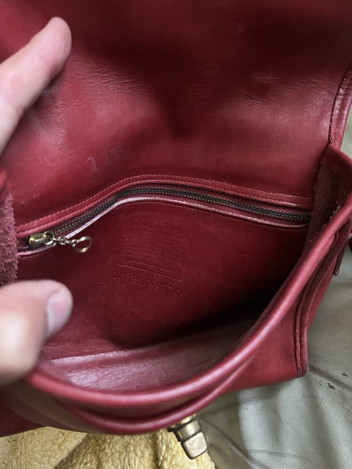 Vintage Coach Purse 9870 Red Leather Court Top Handle Bag Crossbody 🍒❤️🔥