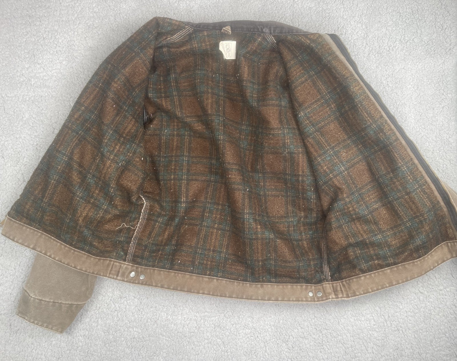Vintage Carhartt Jacket Mens Large Regular Blanket Lined Corduroy Detroit J43CHT