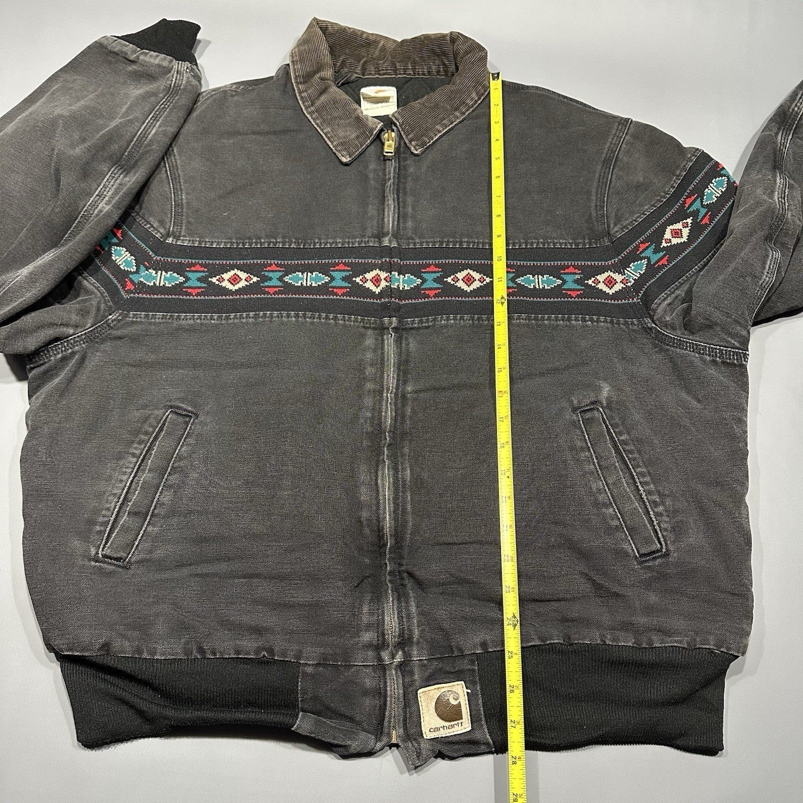 Vintage 1999 Southwestern Aztec Print Santa Fe Carhartt Jacket 2XL Fits XL