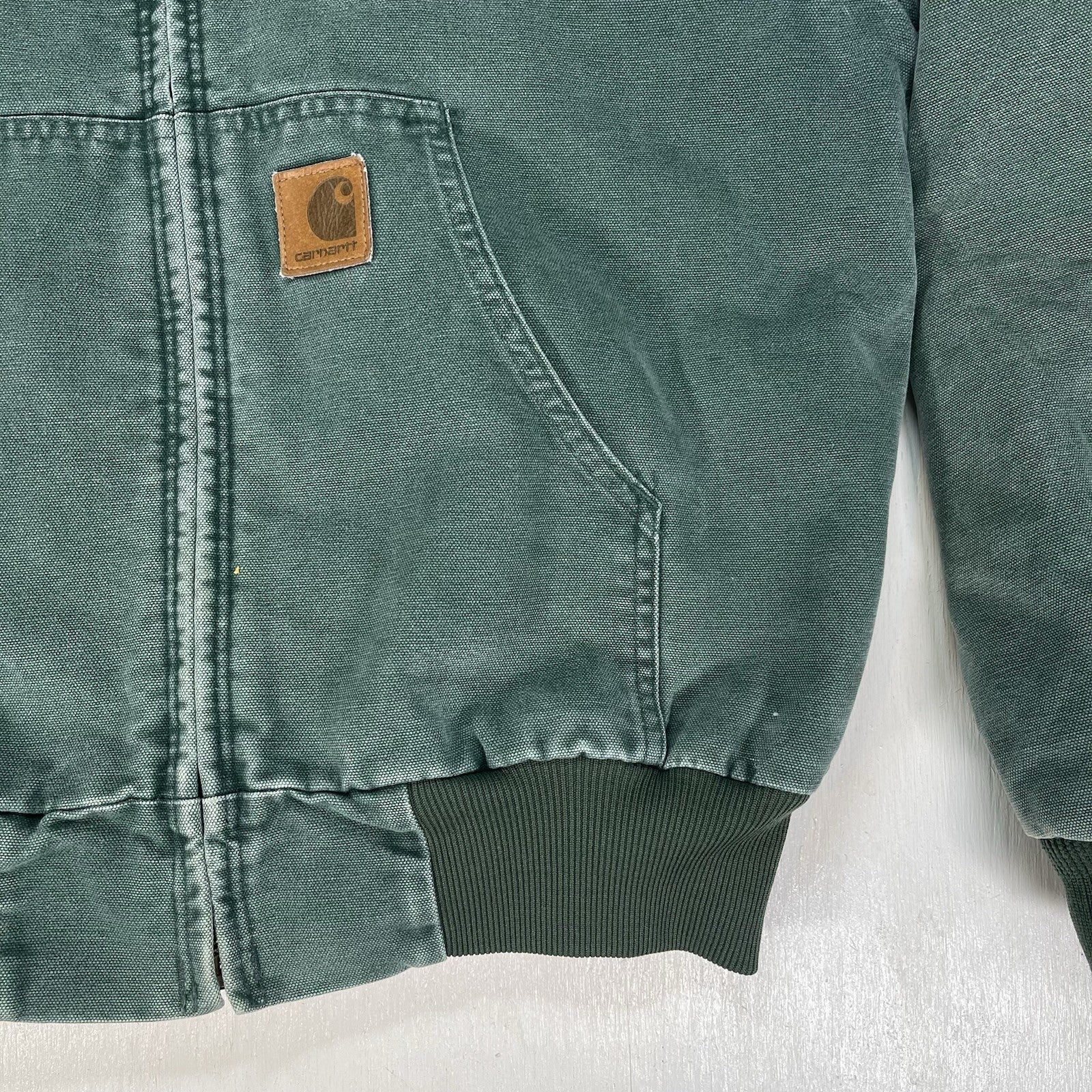 Vintage 90s Carhartt JQ294 Jacket Mens Medium Aspen Green Quilt Lining 1996 USA