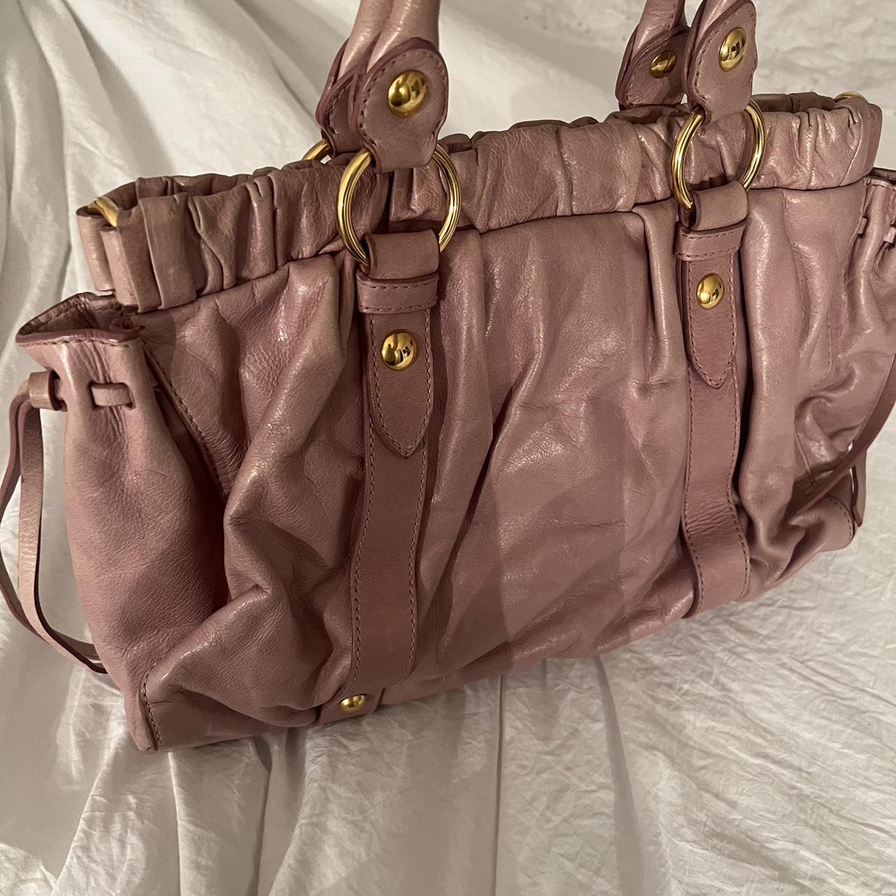 Gorgeous Authentic Dusty Pink Miu Miu Vitello Bag With Gold Hardware🍂✨