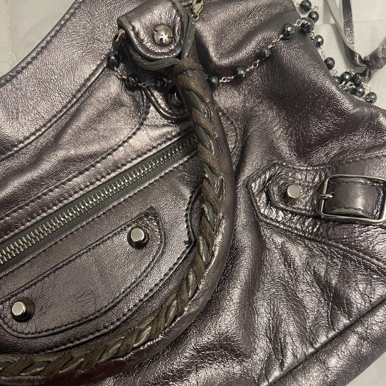 š©·šPreowned RARE BALENCIAGA METALLIC SILVER CITY BAGš©·š