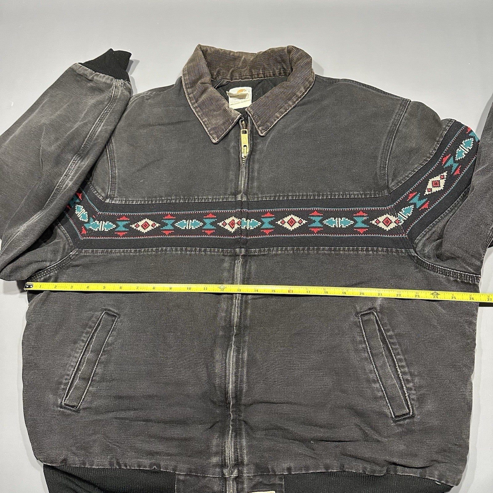 Vintage 1999 Southwestern Aztec Print Santa Fe Carhartt Jacket 2XL Fits XL
