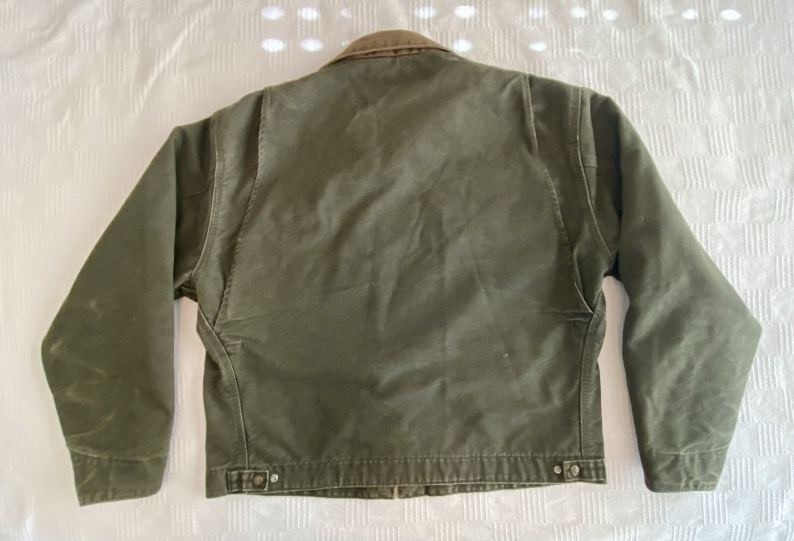 VTG Carhartt Detroit Blanket-Lined Jacket # J97 MOS Moss Green, Men’s Size XL.