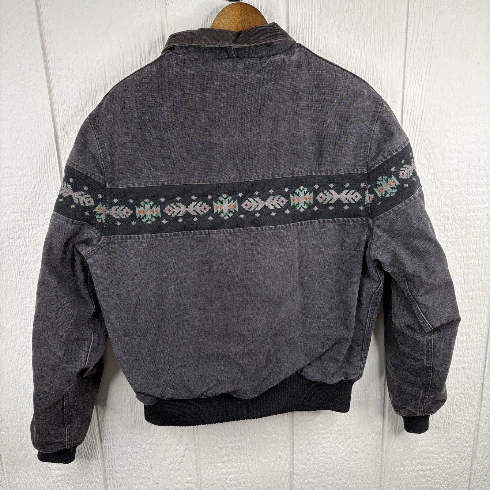 Vintage Carhartt Quilted Santa Fe Southwest Jacket “Black Aztec” JQ0405