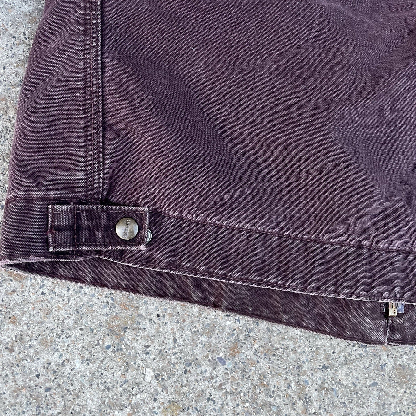 Carhartt Detroit J97 Brg Wine Burgundy Purple Vintage Faded Jacket Coat XL USA