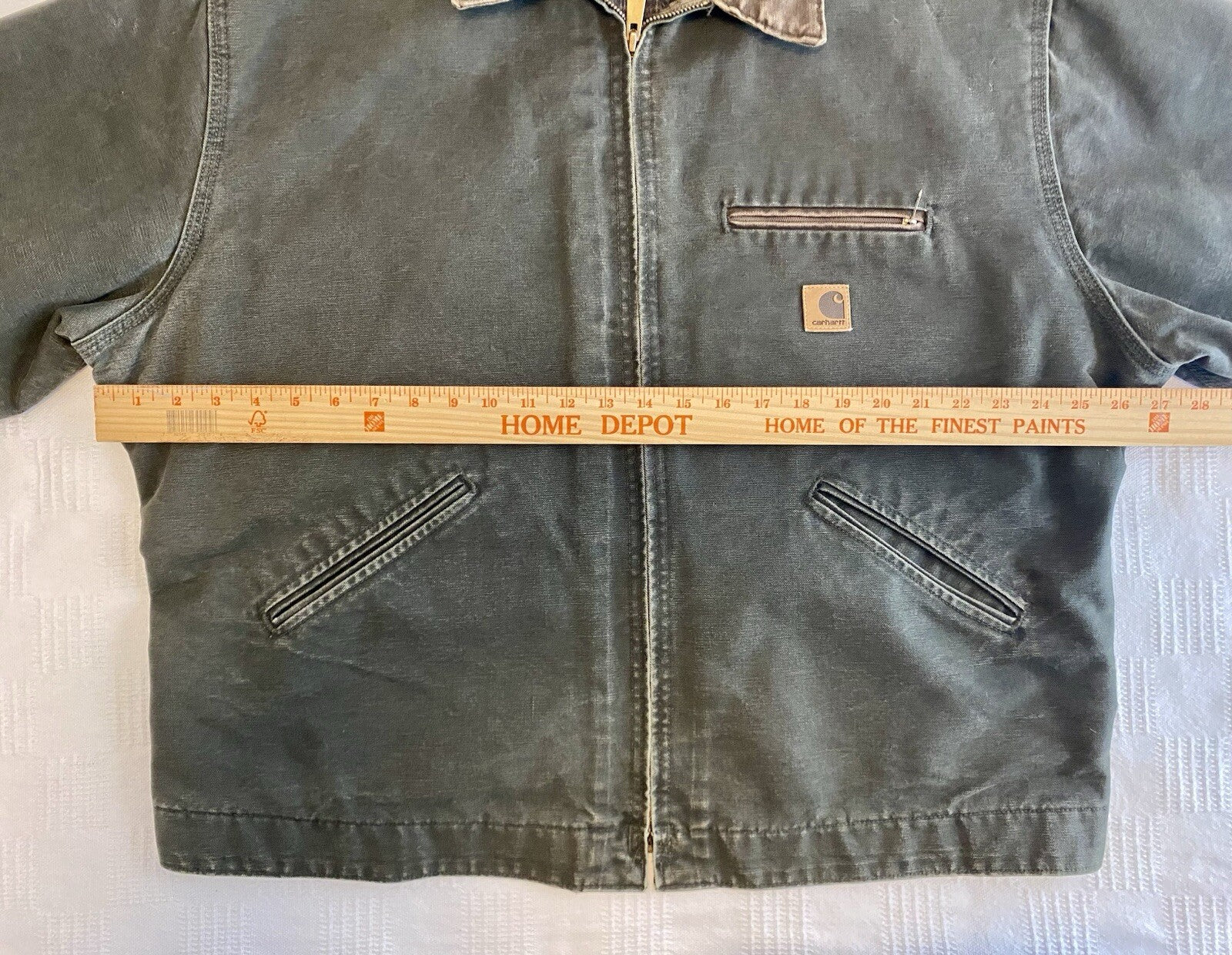 VTG Carhartt Detroit Blanket-Lined Jacket # J97 MOS Moss Green, Men’s Size XL.