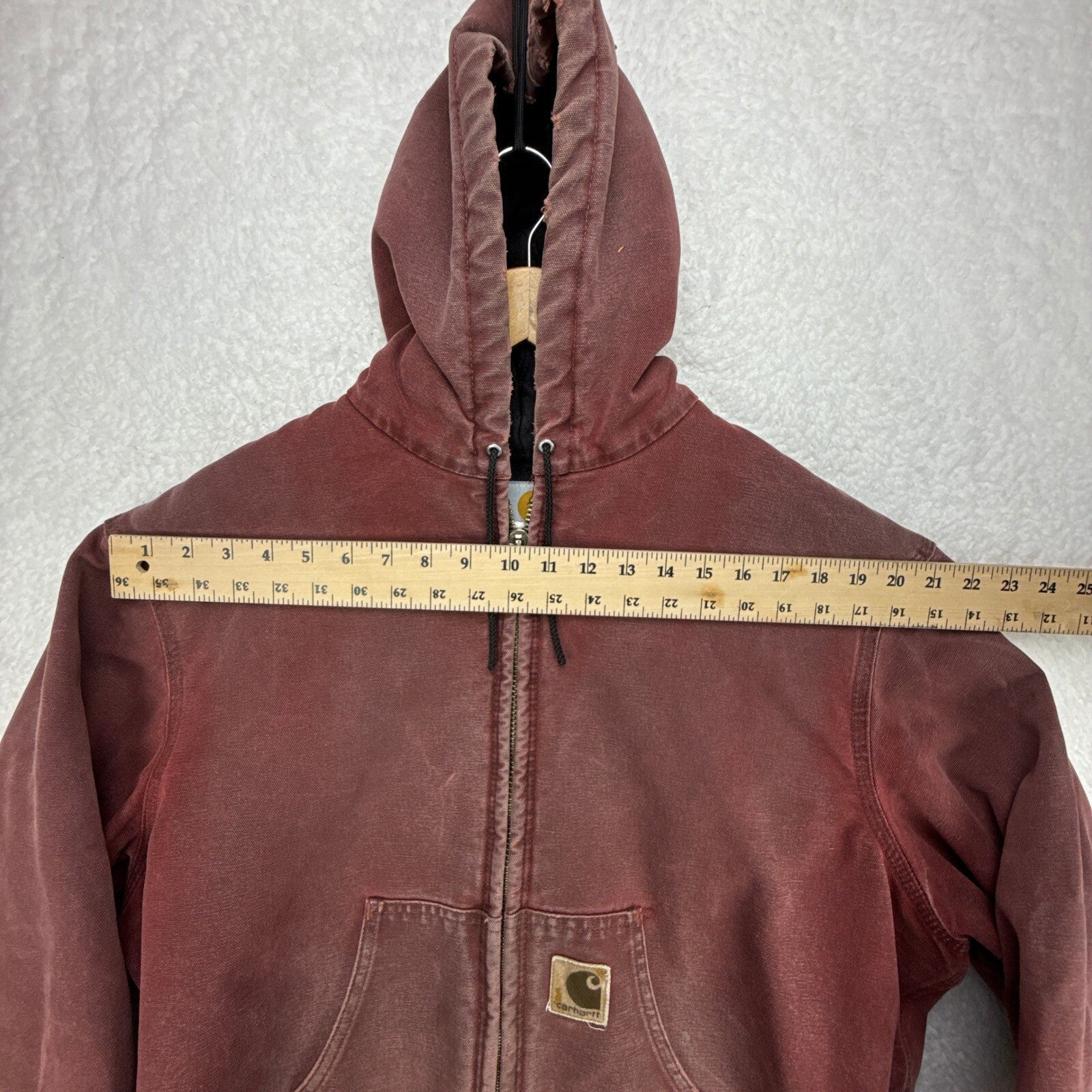Carhartt Active Jacket Quilt Lined Mens Large J68 BRK Brick Red