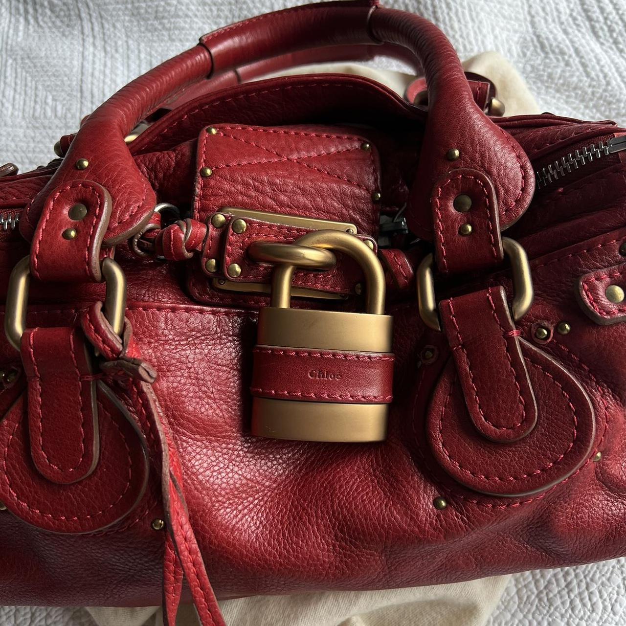 Gorgeous Red Chloe Paddington Bag With Gold Hardware🍒❤️🔥
