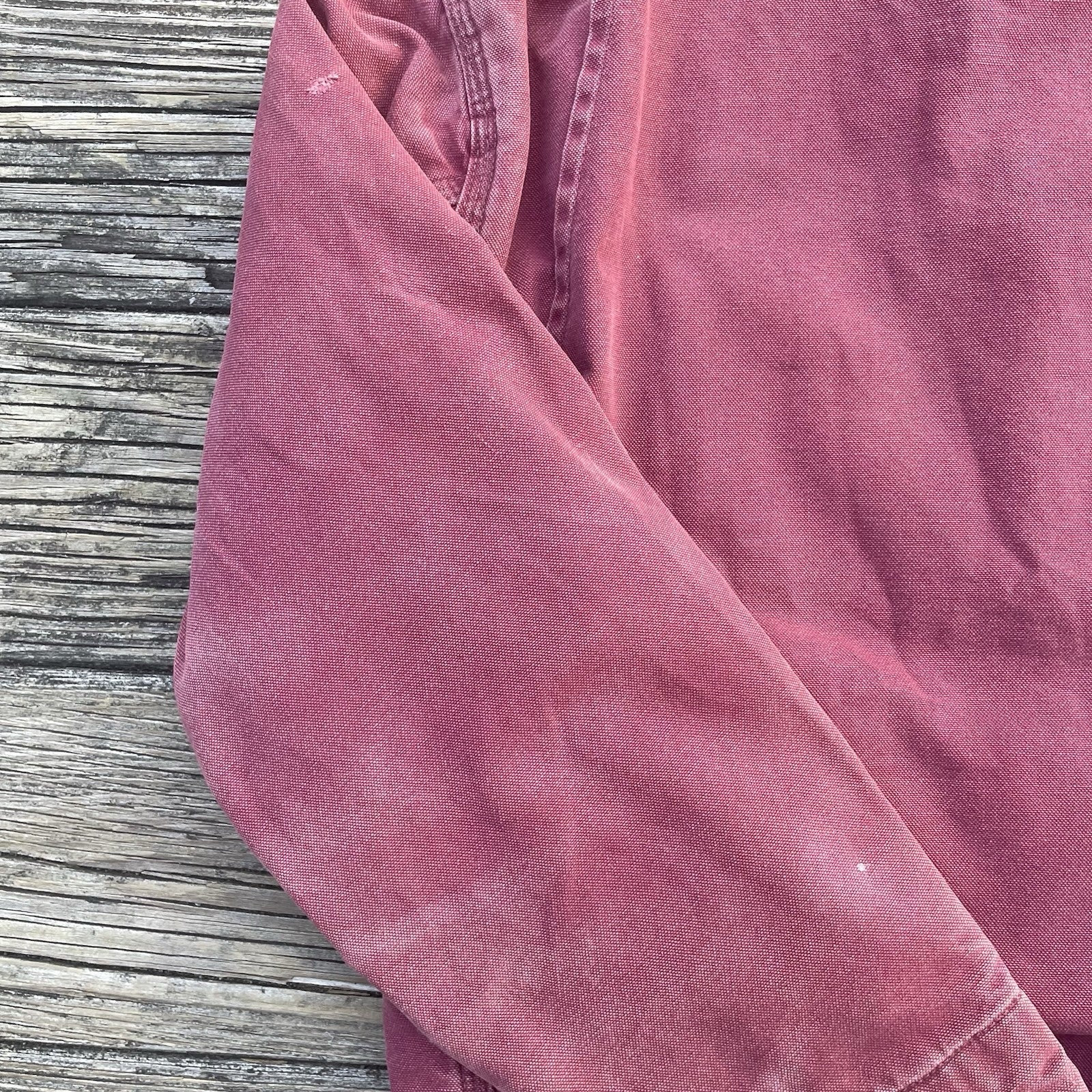vintage carhartt j24 rdw aztec detroit jacket in redwood size medium