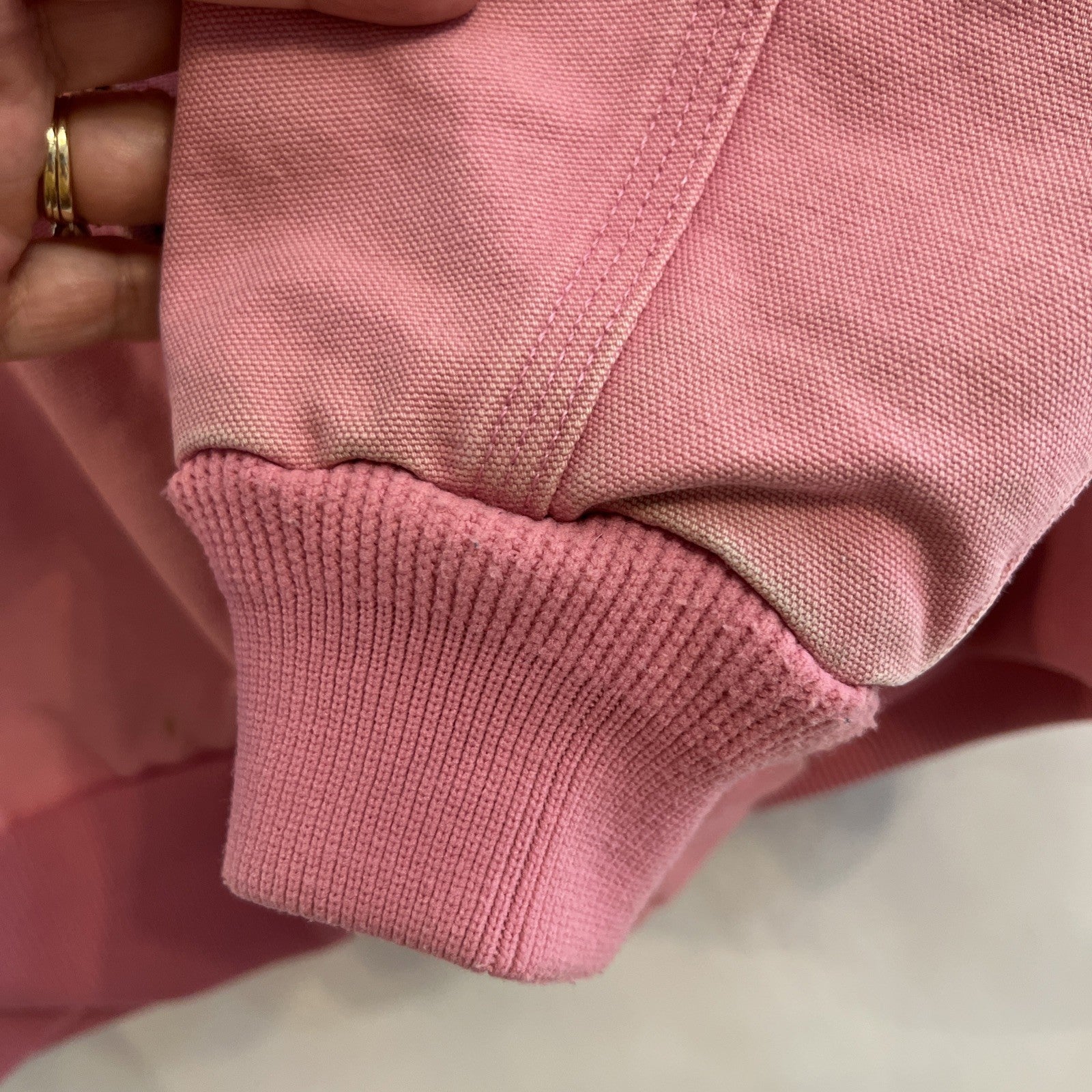 Carhartt Active Jacket Quilt Lined Women’s L WJ130 PKR Pink Rose Hooded Canvas