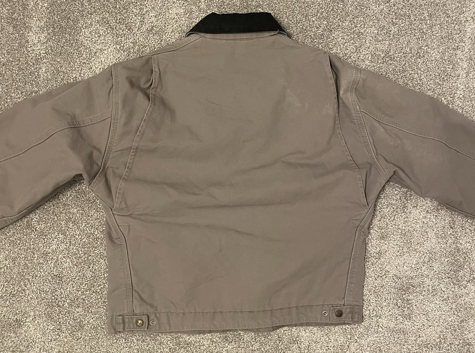 Carhartt Vintage Cement Grey Detroit Jacket J76 CMT Washed Sandstone Duck Large