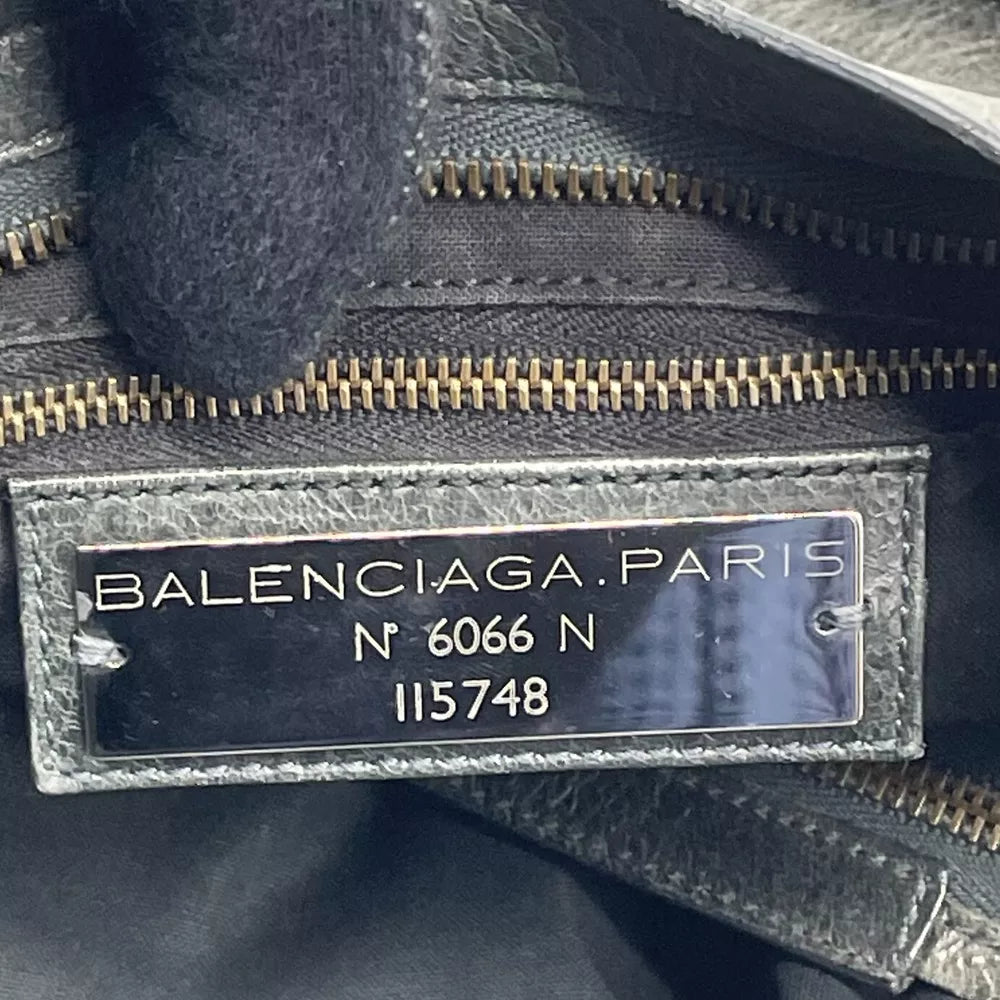 Balenciaga 2way Handbag City Bag Dark Gray Leather 115748 Shoulder bag Authentic🪻🍃