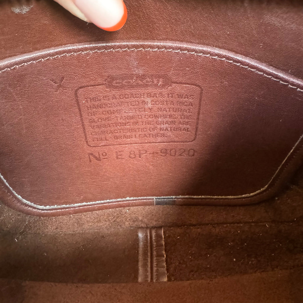 Vintage Coach Mahogany Brown 9020 Mini Ergo Zip🖤🍫