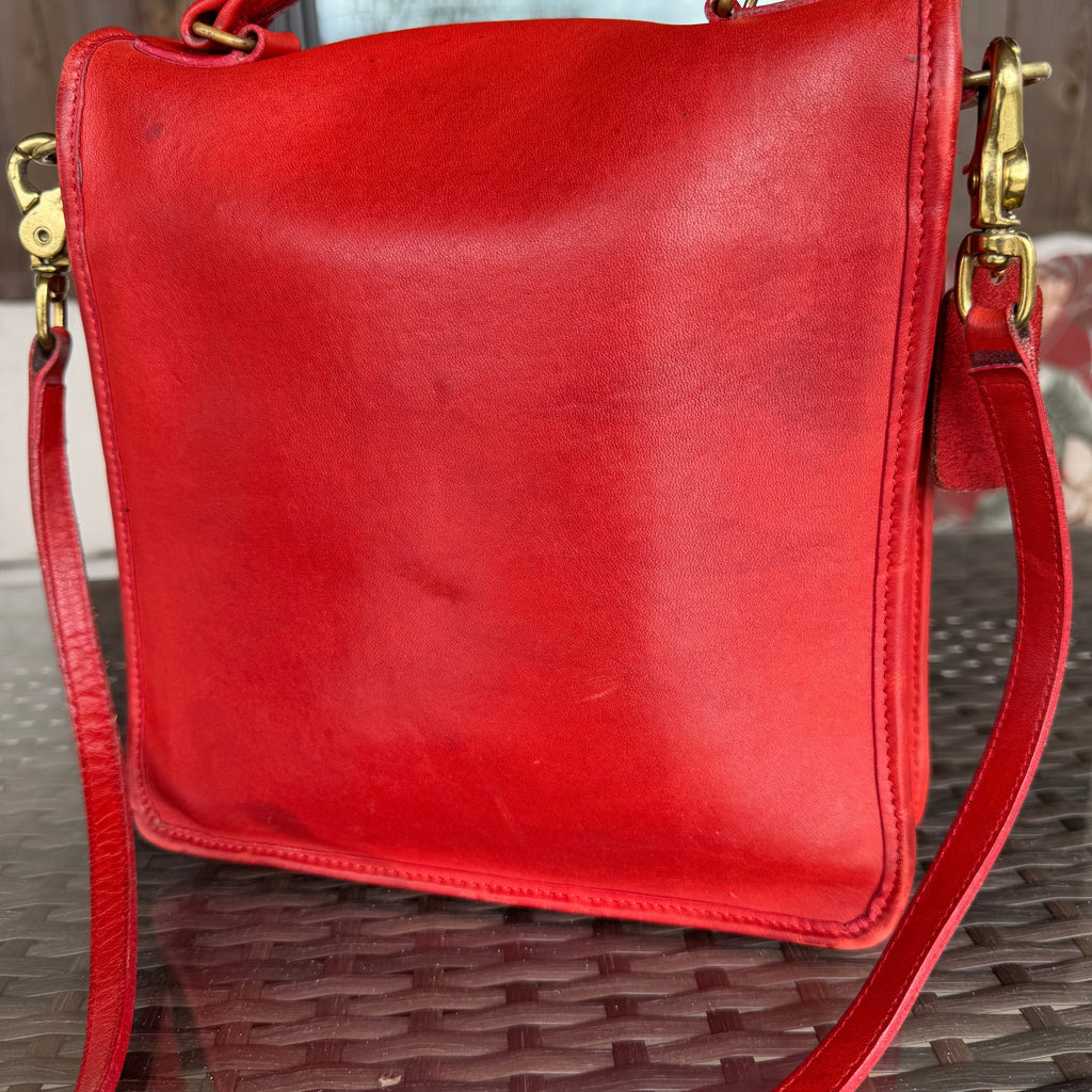 Vintage Coach Red Station Bag 5130🍬⚡
