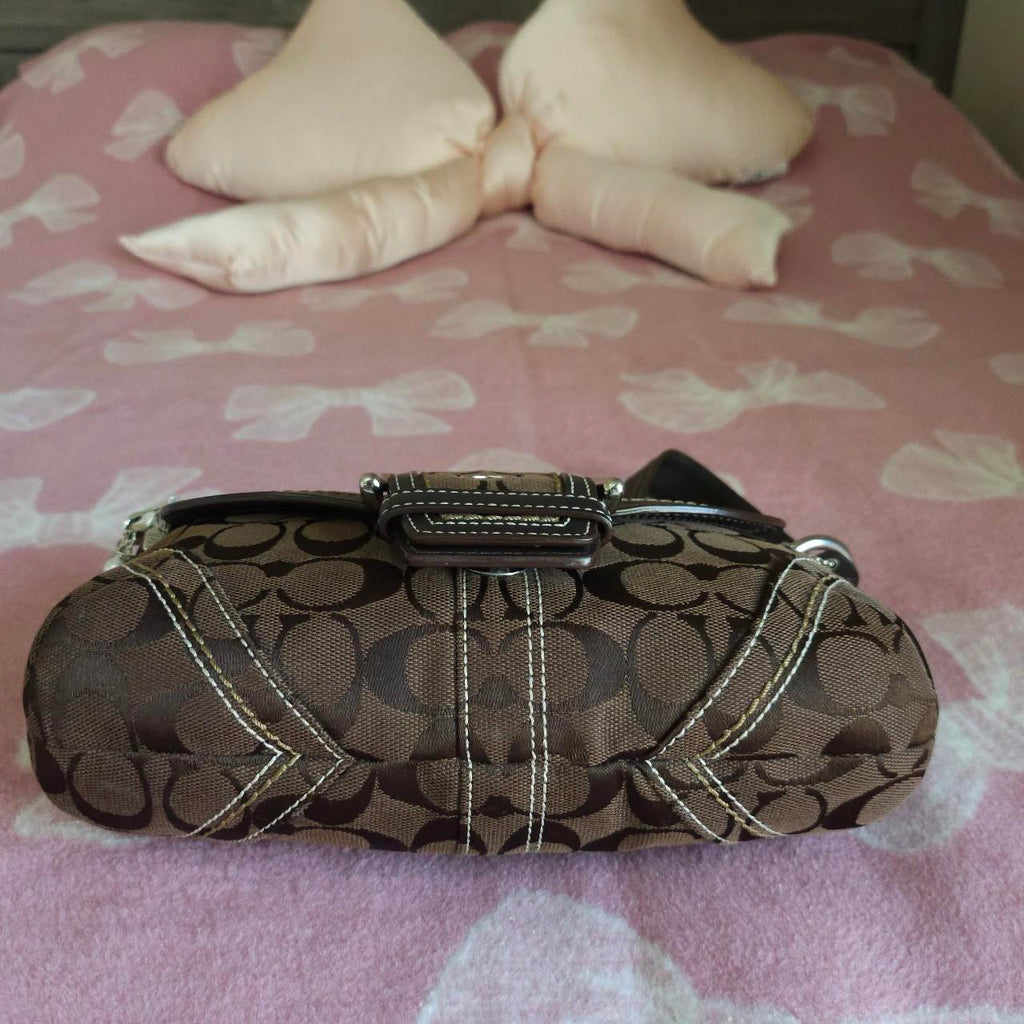 Y2K Vintage Coach Brown Mini Soho Signature Cs Shoulder Purse🤎🌆