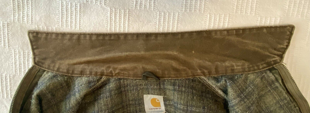 VTG Carhartt Detroit Blanket-Lined Jacket # J97 MOS Moss Green, Men’s Size XL.