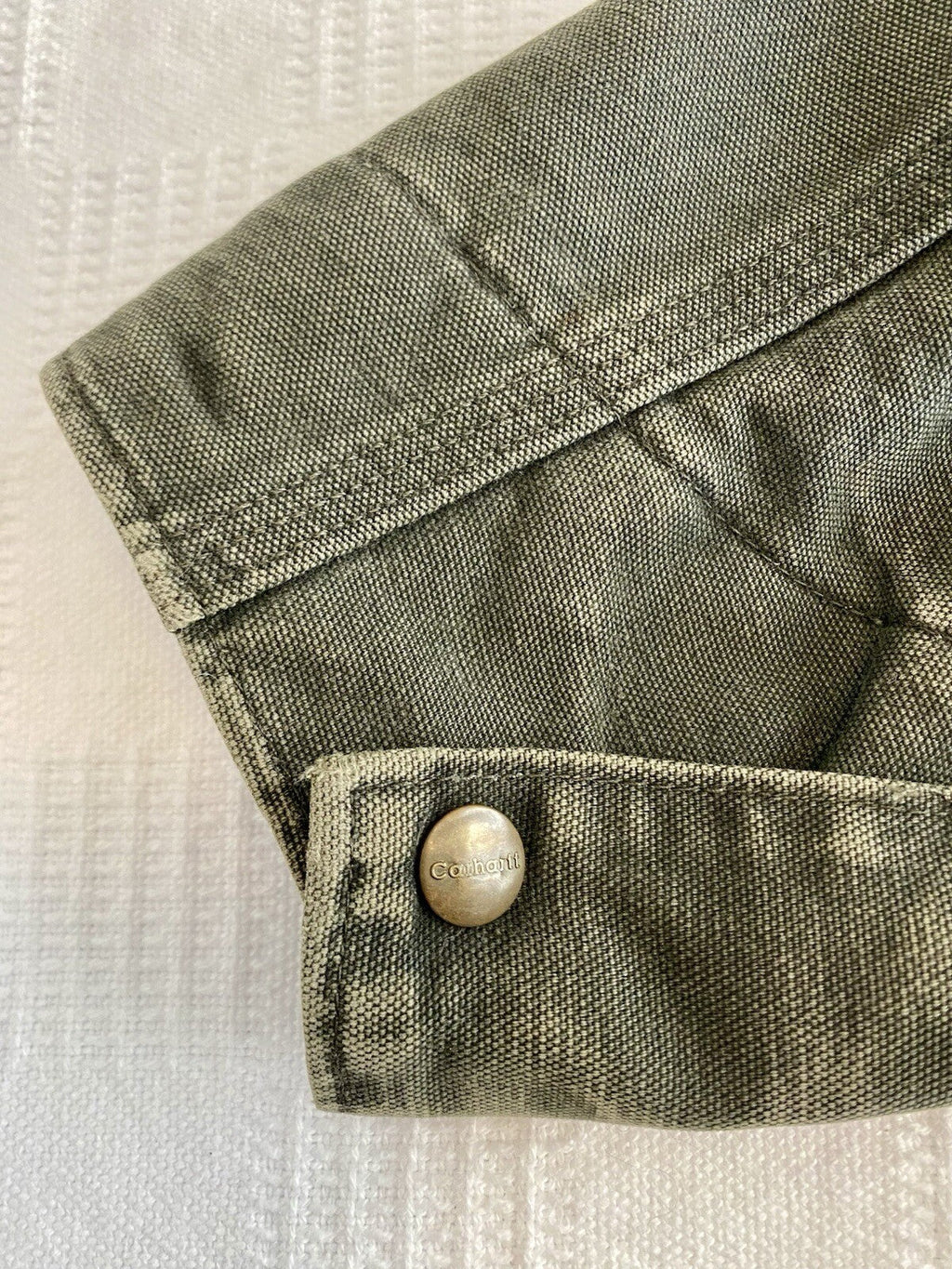 VTG Carhartt Detroit Blanket-Lined Jacket # J97 MOS Moss Green, Men’s Size XL.