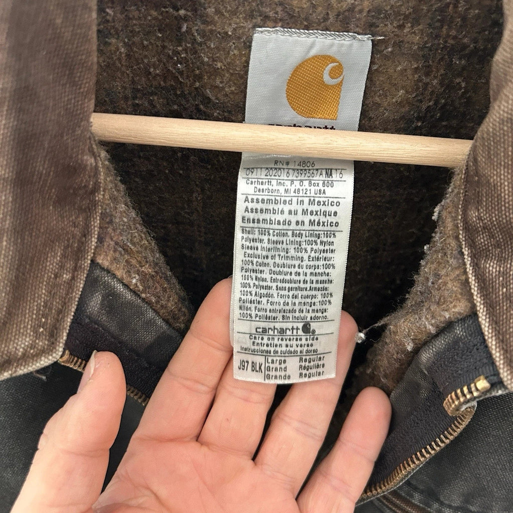 Y2K Carhartt Blanket-Lined Detroit Jacket “Black” J97 BLK