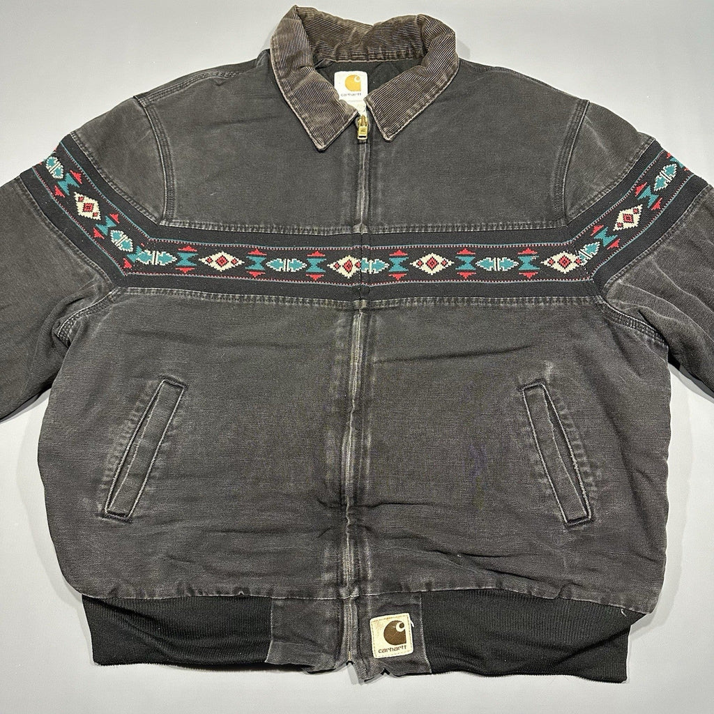 Vintage 1999 Southwestern Aztec Print Santa Fe Carhartt Jacket 2XL Fits XL