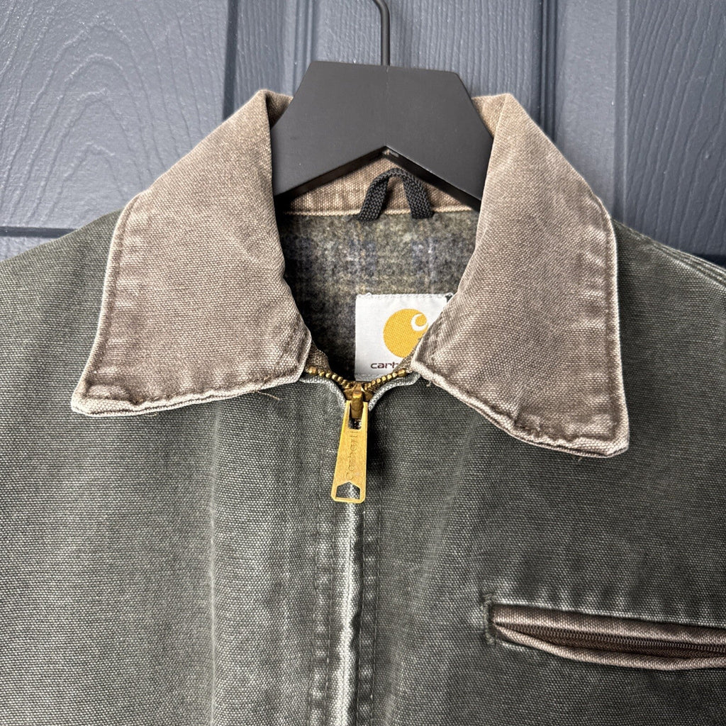 Carhartt J97 MOS Vintage Made In USA Green Blanket Lined Detroit Jacket Men’s S