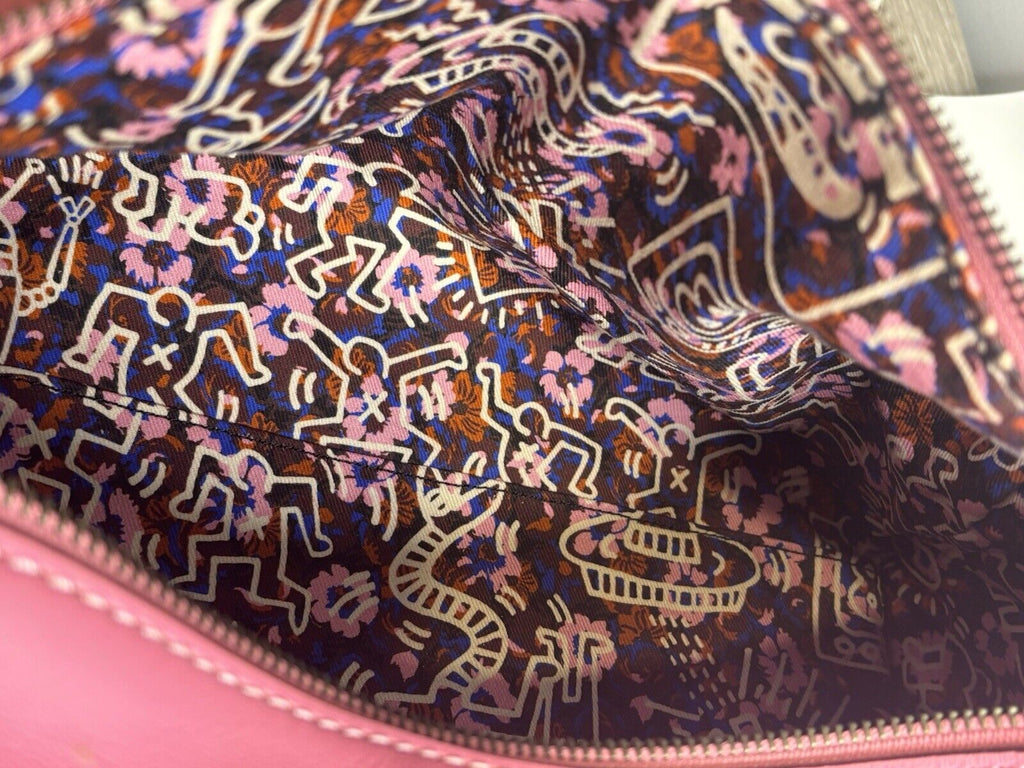 Keith Haring X Coach Collaboration Pink Handbag🍬⚡