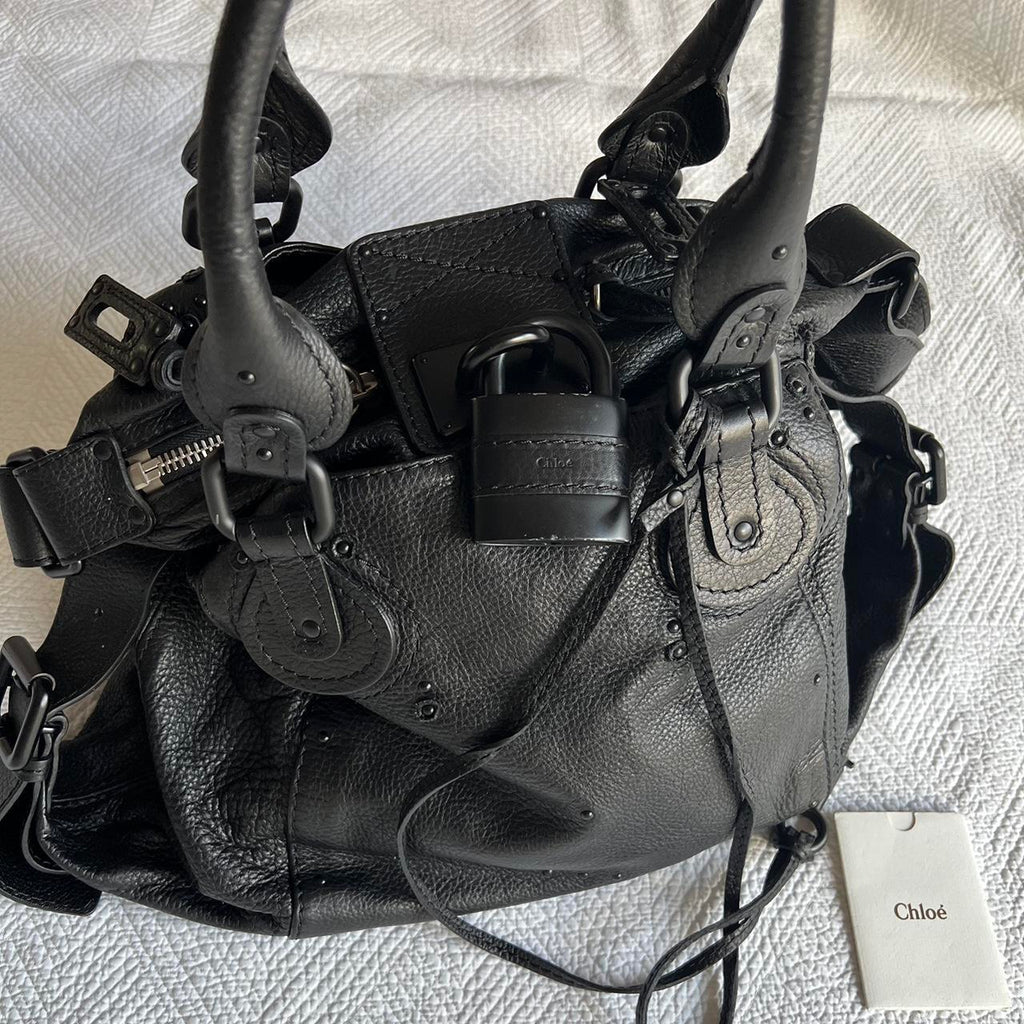 Black Chloe Paddington Bag In Matte Black Hardware🖤🍫
