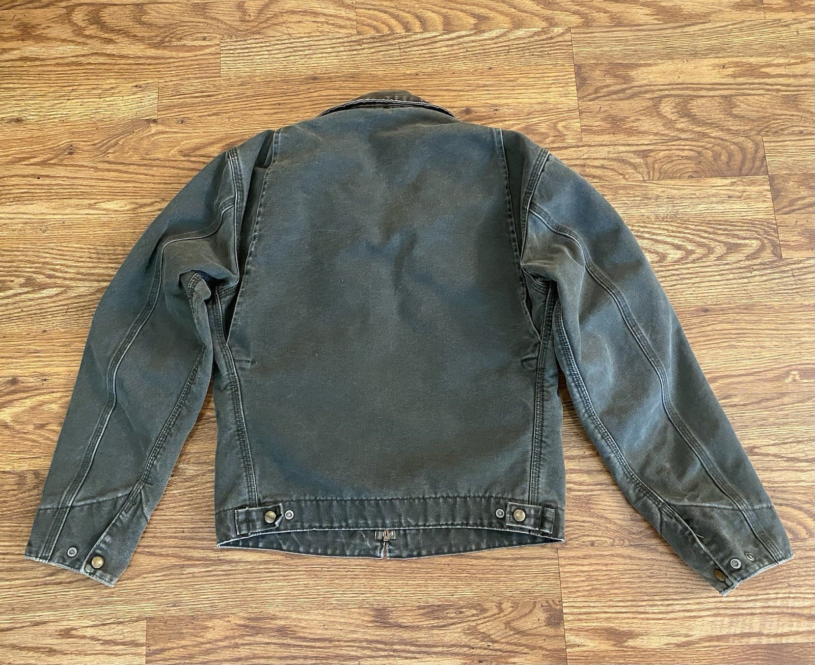 Vintage Carhartt J97MOS Green Detroit Jacket Blanket Lined Size Small