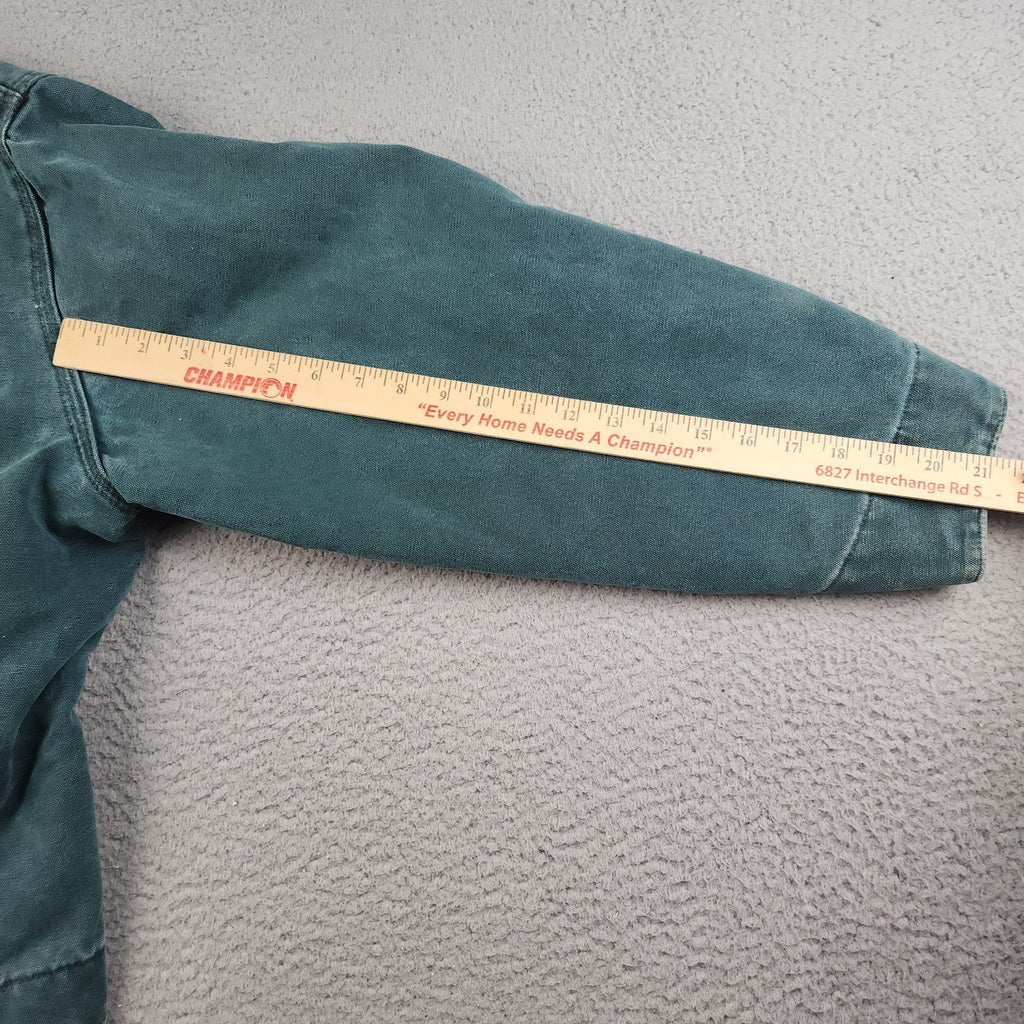 VTG Carhartt Detroit Jacket J43 HTG Hunter Green Large Regular USA Union 1998