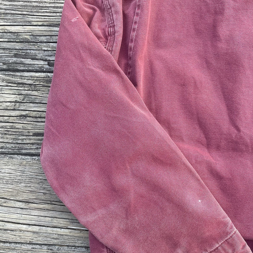 vintage carhartt j24 rdw aztec detroit jacket in redwood size medium